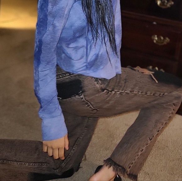 PTCL Women's Size 5 Black/Brown Distressed Jeans. Waist Size 27 NWOT - Picture 3 of 6